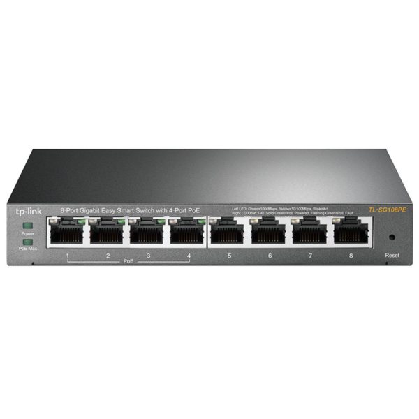 TP-Link TL-SG108PE 8 Port Gigabit EasySmart Switch with 4x PoE