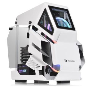 Thermaltake AH T200 Tempered Glass Micro-ATX Case – Snow