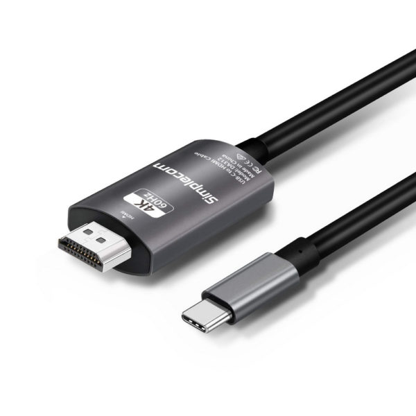Simplecom DA312 2M USB 3.1 Type-C to 4K HDMI 2.0 Aluminium HDCP Cable