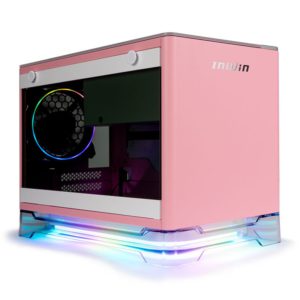 In Win A1 PLUS ARGB Qi Charger TG Mini-ITX Case with 650W 80+ Gold PSU – Pink