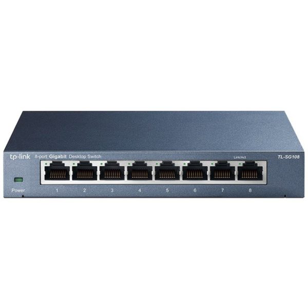 TP-LINK TL-SG108 8 Port Gigabit Desktop Switch – Metal Housing