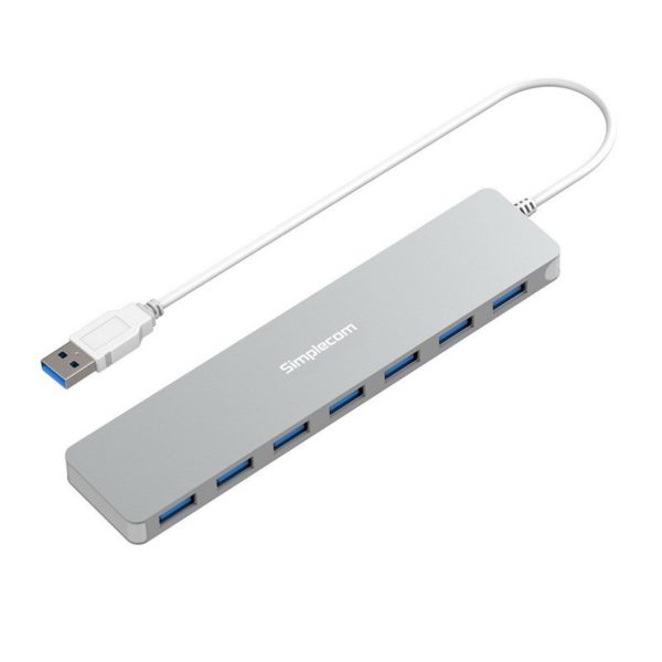 Simplecom CH372-SL 7-port Ultra Slim Aluminium USB 3.0 Hub – Silver