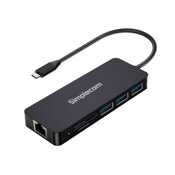 Simplecom CHN580 Aluminium 8-in-1 USB-C Multiport Hub Adapter