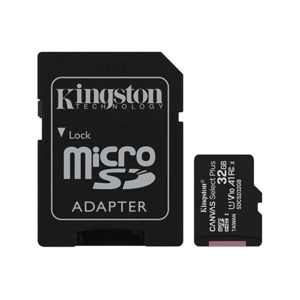 Kingston 32GB Canvas Select Plus Class 10 UHS-I microSD Memory Card – 100MB/s