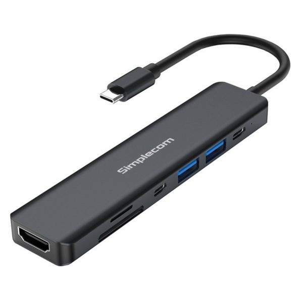 Simplecom CH570 7-in-1 Multiport USB-C Adapter Hub with HDMI & Power Delivery