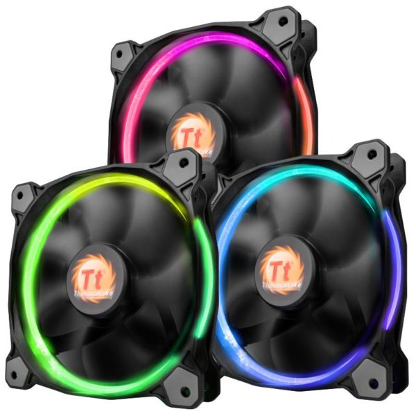 Thermaltake Riing 12 RGB 120mm High Static Pressure LED Radiator Fan (3-Pack)