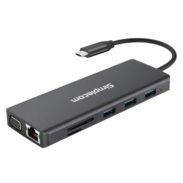 Simplecom CHN612 USB-C 12-in-1 Multiport Docking Station with 100W PD
