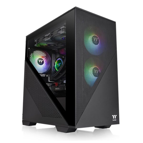Thermaltake Divider 170 Tempered Glass ARGB Micro-ATX Case – Black