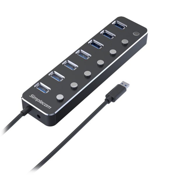 Simplecom CH375PS 7 Port USB 3.0 Hub with Individual Switches