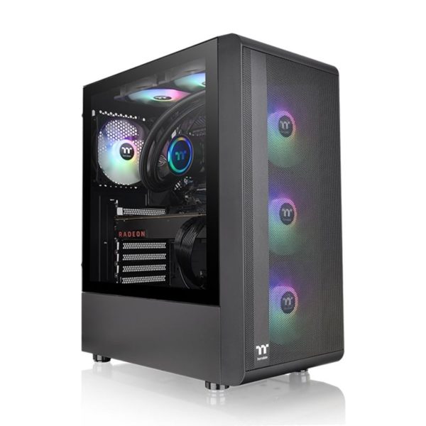 Thermaltake S200 Mesh Tempered Glass ARGB Mid Tower Case – Black
