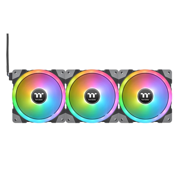 Thermaltake SWAFAN EX12 RGB 120mm Magnetic PWM Cooling Fan Black – 3 Pack
