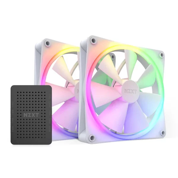 NZXT F140RGB 140mm RGB Case Fan – Twin (White)