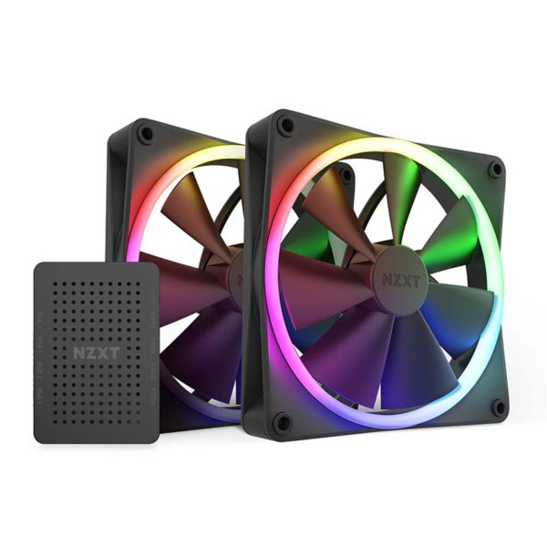 NZXT F140RGB 140mm RGB Case Fan – Twin (Black)