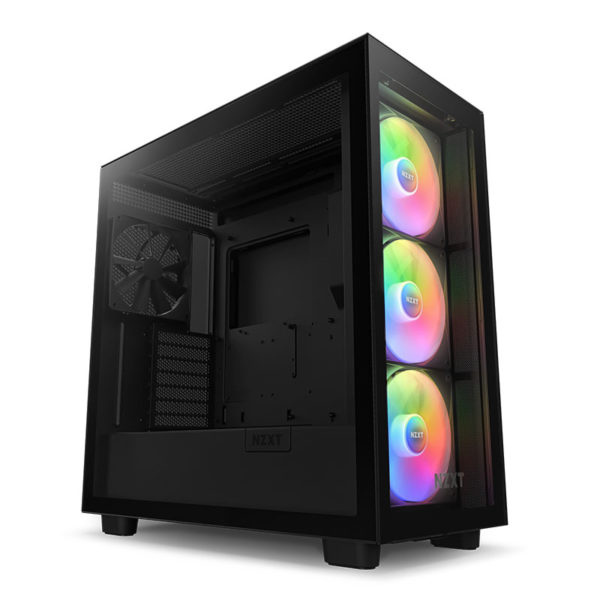NZXT H7 V2 Elite RGB Tempered Glass Mid-Tower ATX Case – Black
