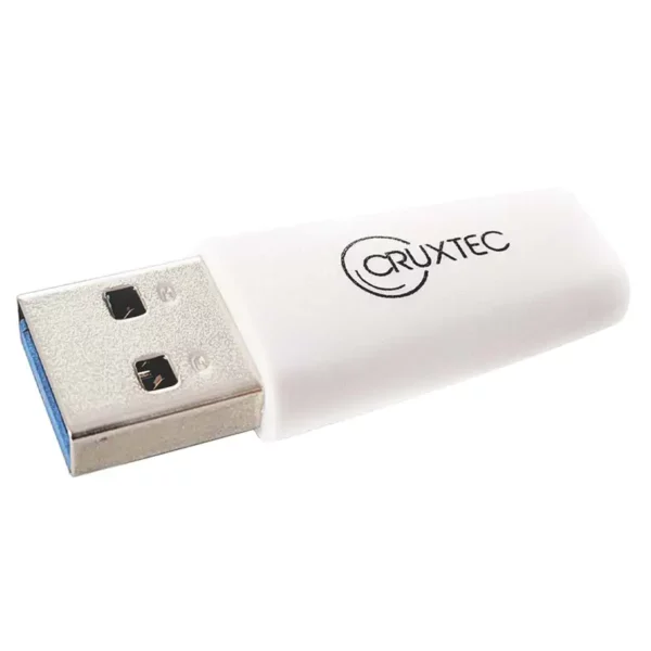 Cruxtec USB 3.0 USB-A Male to USB-C Female USB Adapter – White