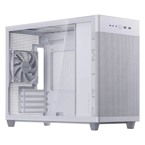 Asus Prime AP201 Tempered Glass Micro ATX Case – White