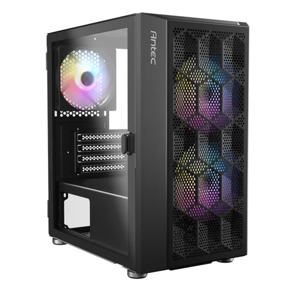 Antec NX200M Tempered Glass RGB Micro-ATX Mini Tower Gaming Case – Black