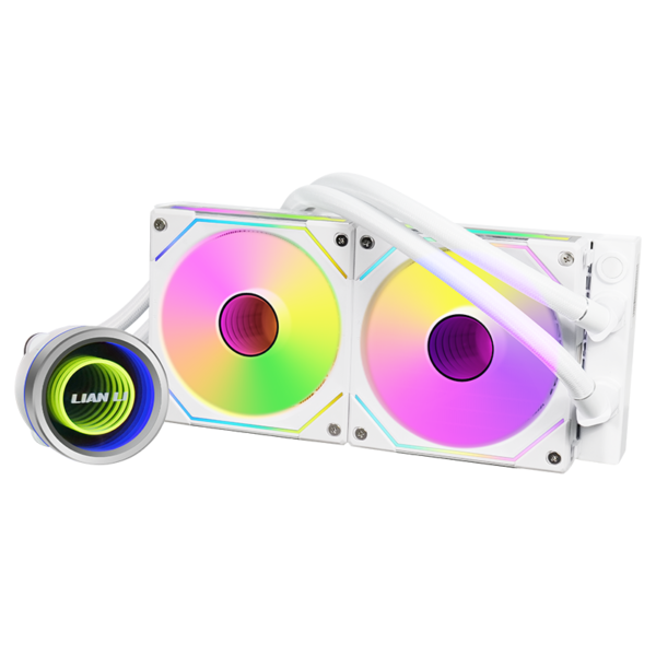 Lian Li Galahad II Trinity SL-INF 240 ARGB AIO Liquid CPU Cooler – White/Silver
