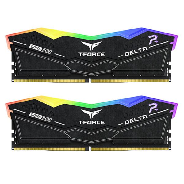 Team T-Force Delta RGB 16GB (2x 8GB) DDR5 CL38 6000MHz Desktop Memory – Black