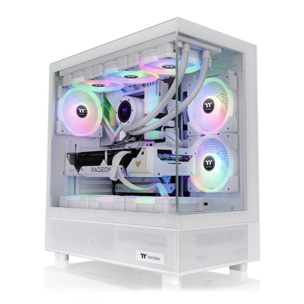 Thermaltake View 270 TG Tempered Glass ARGB Mid Tower Case – White