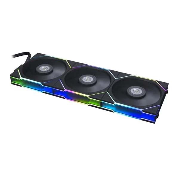 Lian-Li TL120-1B UNI FAN TL 120mm ARGB PWM Black Case Fan – 3 Pack w/ Controller