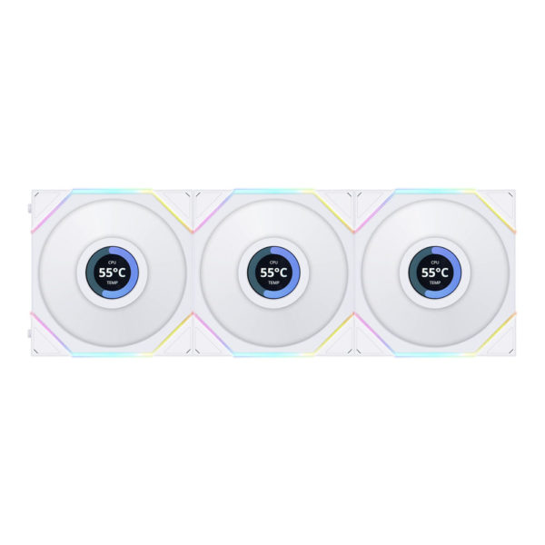 Lian-Li UNI FAN TL LCD Screen 120mm ARGB PWM Case Fan – 3 Pack w/ Controller