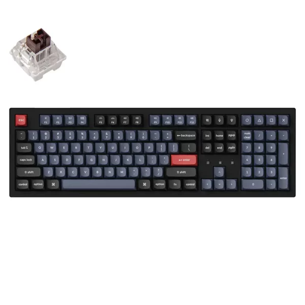 Keychron K10 Pro QMK/VIA Wireless Keyboard RGB Backlit Hot-Swappable Keychron K Pro Mechanical Keyboard (Brown Switch)