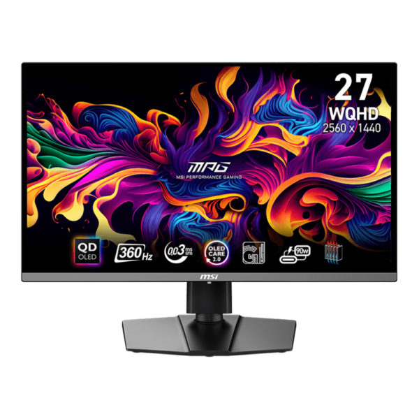MSI MPG 271QRX QD-OLED 26.5″ 360Hz 2K QHD 0.03ms HDR400 USB-C 90W Gaming Monitor