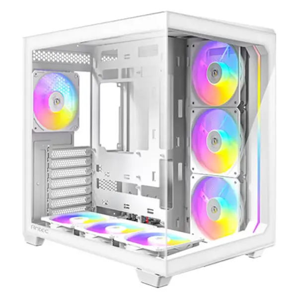 Antec C5 ARGB Tempered Glass Mid-Tower ATX Case – White