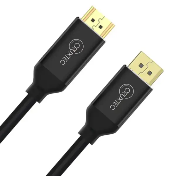 Cruxtec DisplayPort 1.4 to HDMI 2.1 8K/60Hz Male to Male Cable – 2m