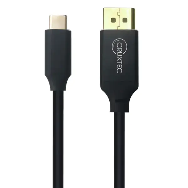 Cruxtec CD4K-02-BK USB-C Male to Display port Male Cable 2m