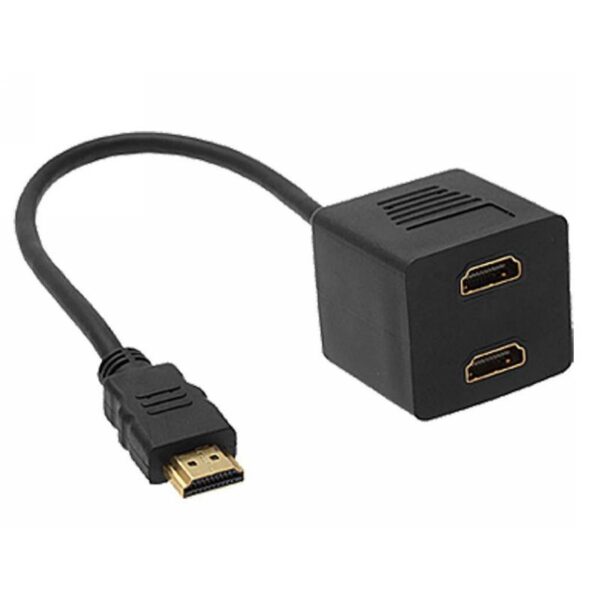 Astrotek 15cm HDMI v1.4 Male to 2x Female Splitter Cable Amplifier Duplicator