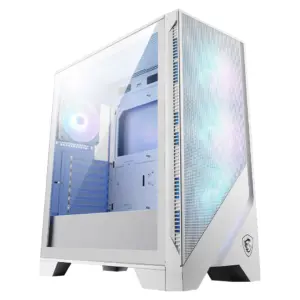 MSI MAG FORGE 320R AIRFLOW Tempered Glass Mid-Tower ATX Case – White
