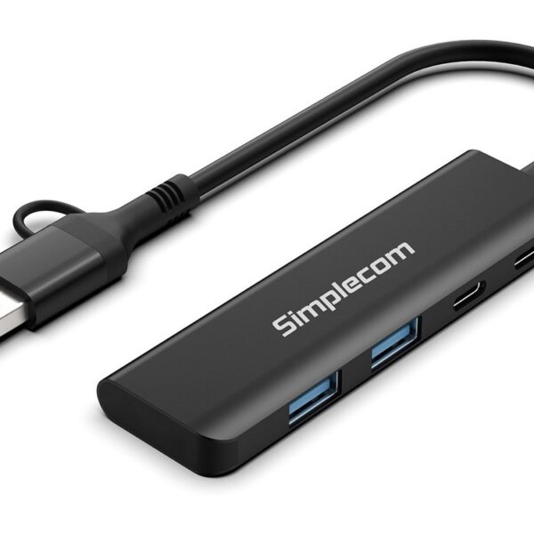 Simplecom CH385 SuperSpeed USB-A and USB-C 4-Port Combo Hub USB 3.2 Gen 1 (2x USB-A and 2x USB-C Ports)