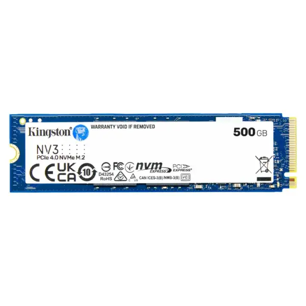 Kingston NV3 500GB PCIe 4.0 NVMe M.2 2280 SSD – SNV3S/500G