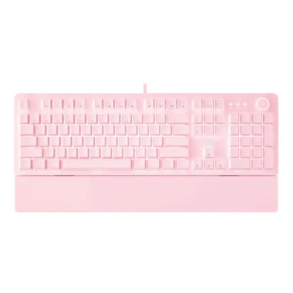 Fantech MAXPOWER MK853 Knob RGB Pink Gaming Mechanical Keyboard – Red