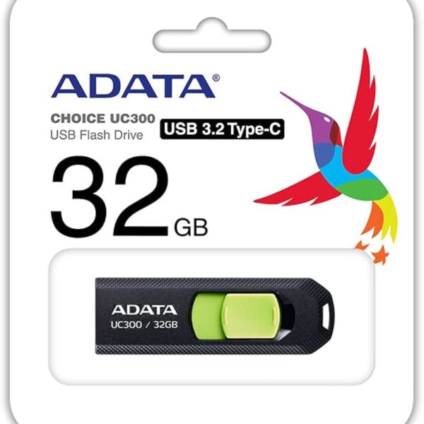 ADATA 32GB UC300 USB-C 3.2 Flash Drive – Black