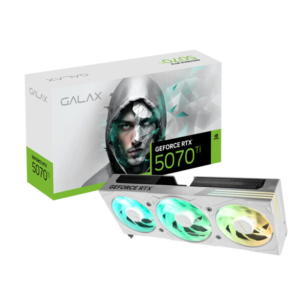 GALAX GeForce RTX 5070 Ti EXG White 16GB GDDR7 Video Card – White Edition