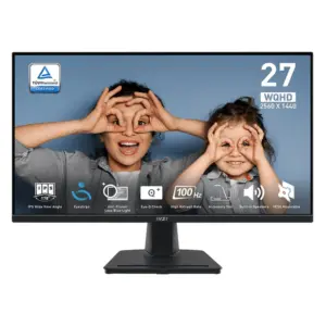 MSI PRO MP275Q 27″ 2K WQHD 100Hz 1ms IPS Business Monitor w/ Speakers