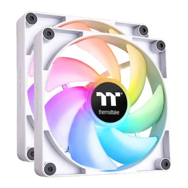 Thermaltake CT120 120mm ARGB Sync Performance PWM Fan White Edition – 2 Pack