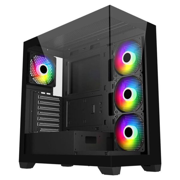 FSP M340-BA Black Mid Tower ATX Case, T/G Side Panels, NO PSU