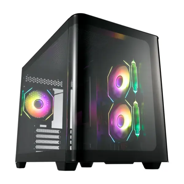 FSP S380 M-ATX Mid Tower Case – Black