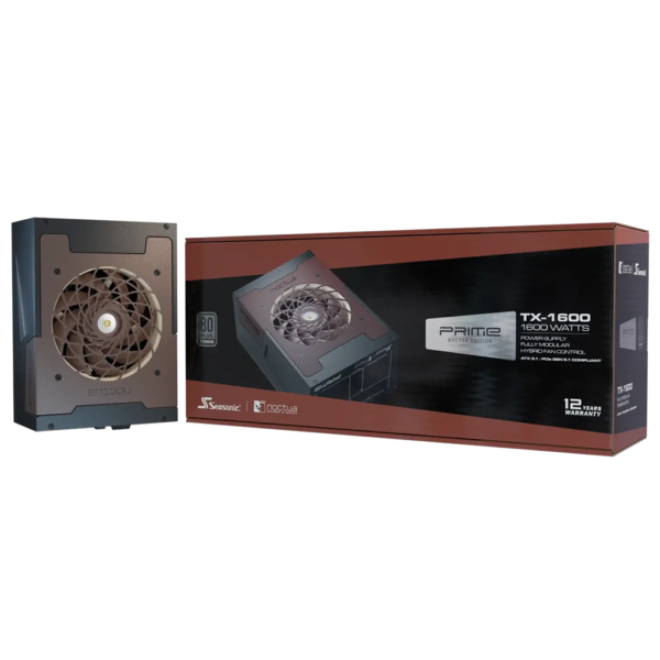 Seasonic Prime TX-1600 80+ Titanium Fully Modular Power Supply – Noctua Edition