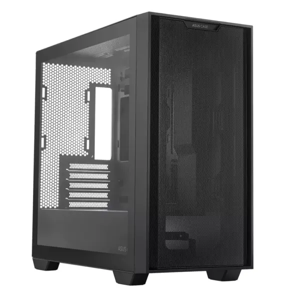 ASUS A21 Tempered Glass Micro-ATX Case – Black