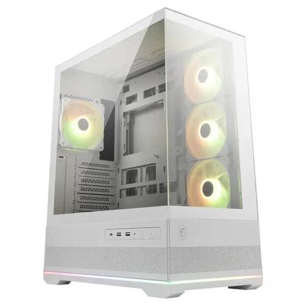 MSI MAG Pano 110R PZ Tempered Glass Mid-Tower ATX Case – White