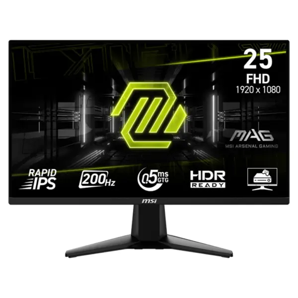 MSI MAG 255F E20 24.5″ 200Hz Full HD 0.5ms FreeSync Rapid IPS Gaming Monitor