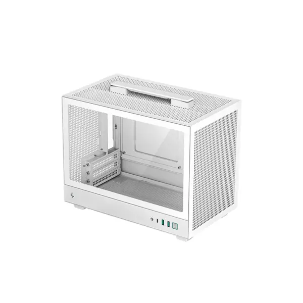DeepCool CH160 PLUS Portable Micro-ATX Compact PC Case – White