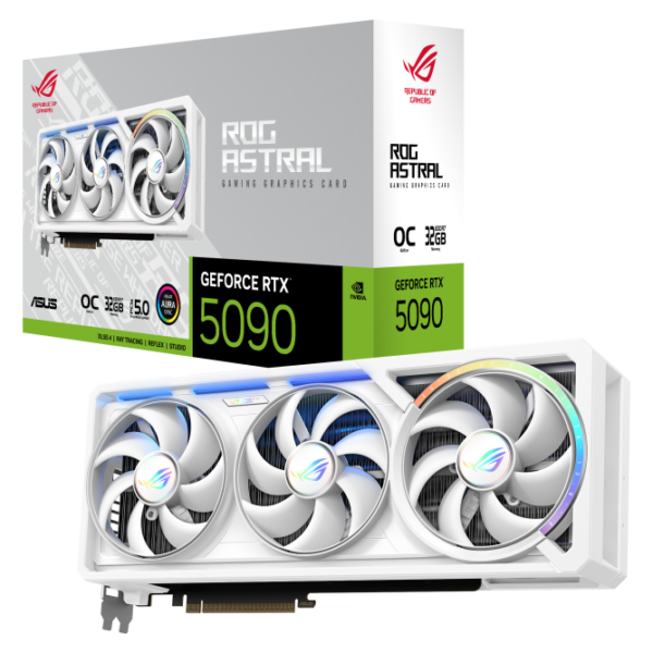 ASUS ROG Astral GeForce RTX 5090 32GB GDDR7 WHITE OC Edition Video Card