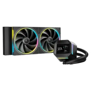 DeepCool LM240 LCD Display 240mm ARGB AIO Liquid CPU Cooler – Black