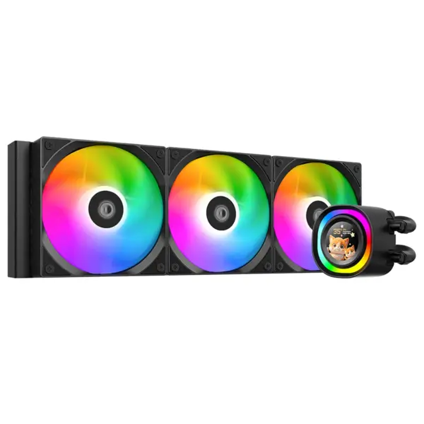 ID Cooling FX360 LCD 360mm Liquid CPU Cooler – Black